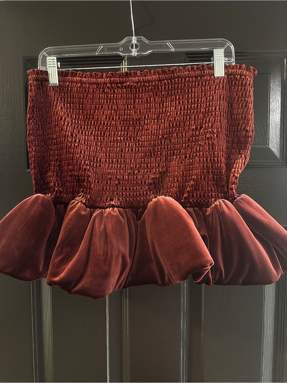 H&M Burgundy Ruffled Mini Skirt - Picture 4 of 5